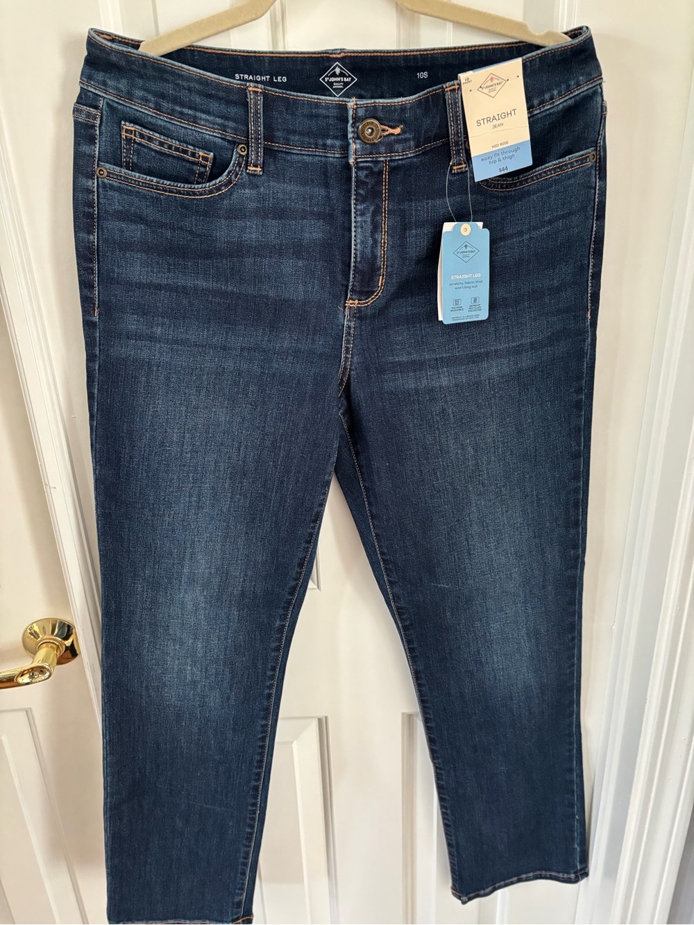 St. John's Bay Dark Blue Straight Leg Jeans